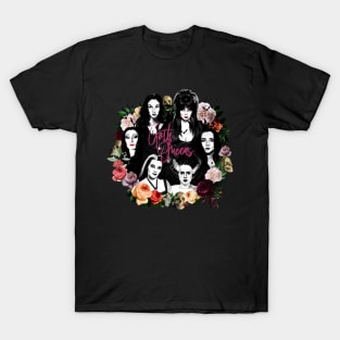 Goth Queens -  Vampira, Lily, Morticia, Frankenstein T-Shirt